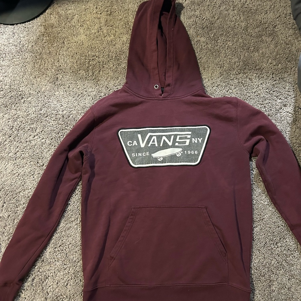 Vans Men's Burgundy Hoodie